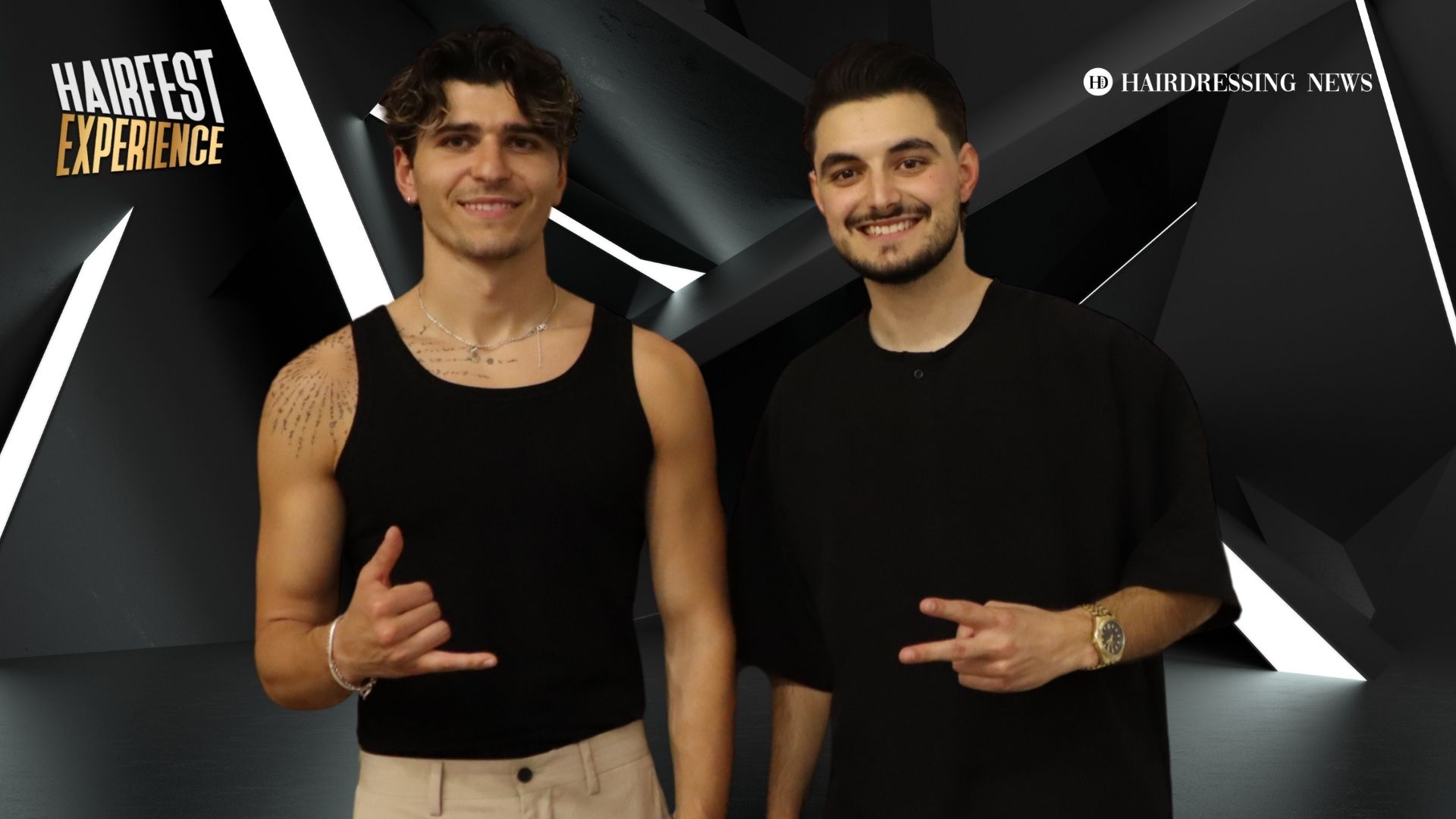 O Οlsions Kehagias & o Dimitris Kioultzopoulos στο stage του HAIRFEST EXPERIENCE 2024